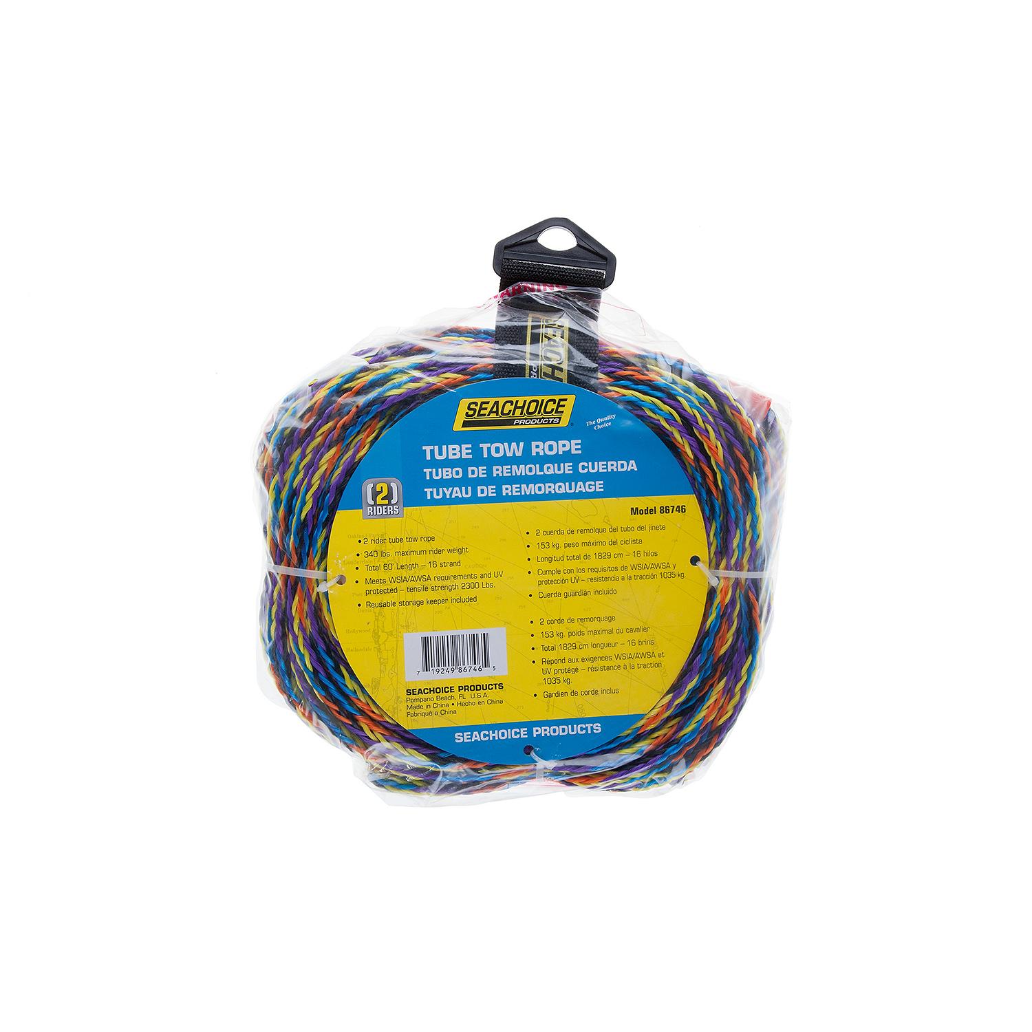 Seachoice 86746 2-Rider Tube Tow Rope, 60'