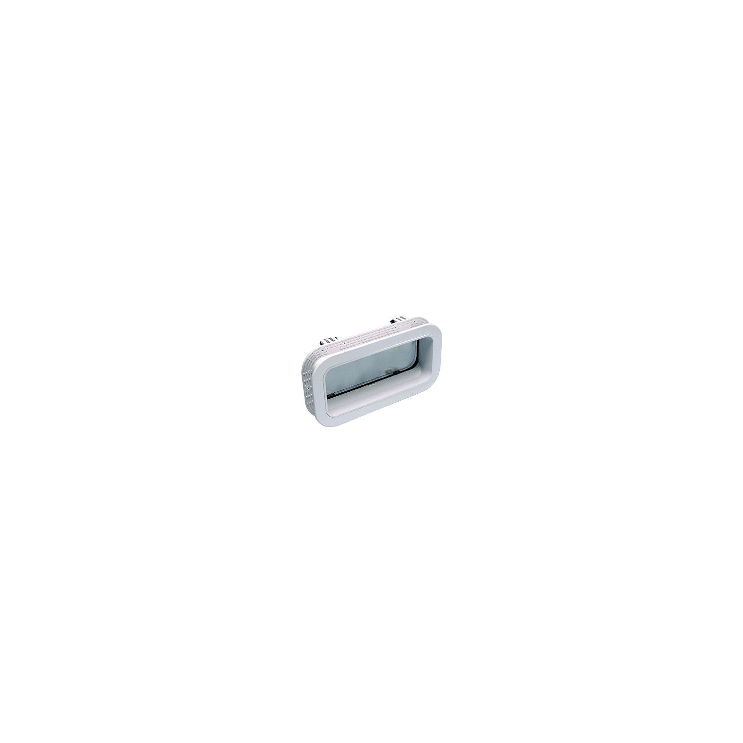 Beckson PO714-WC-10 Self-Drain™ Opening Port, White w/Clear Lens