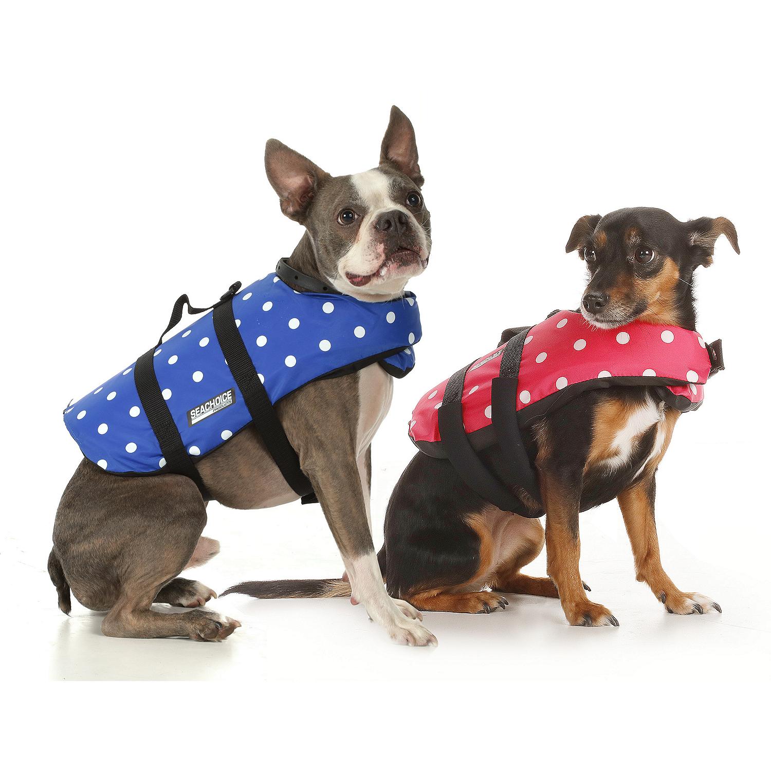 Seachoice 86360 Dog Life Vest - Pink Polka Dot, XXS