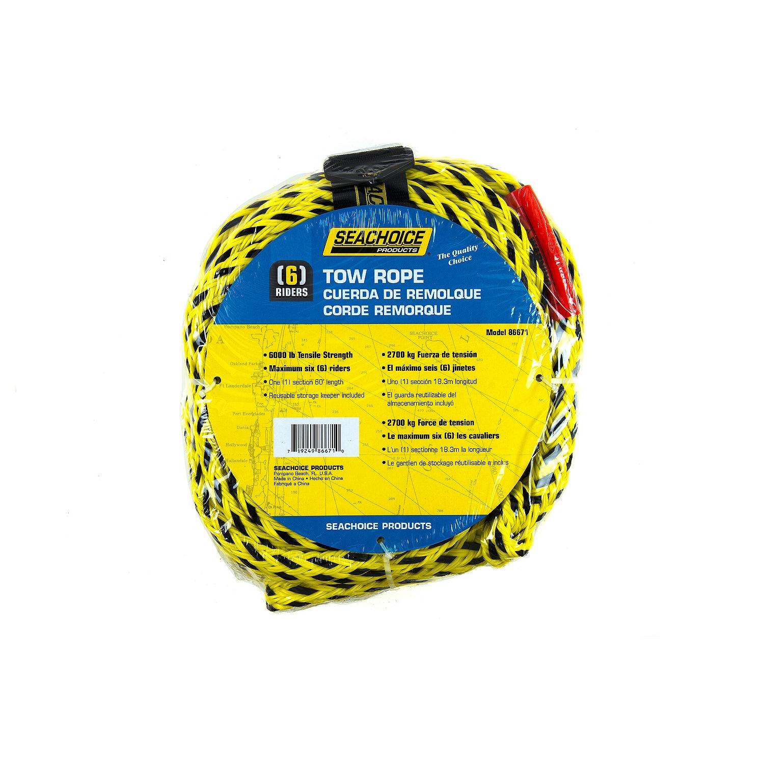 Seachoice 86671 Heavy Duty Tow Rope For 6 Riders, 60'