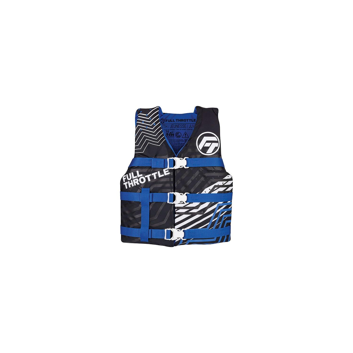 Full Throttle 11220050000222 Nylon Life Vest, Youth, Blue