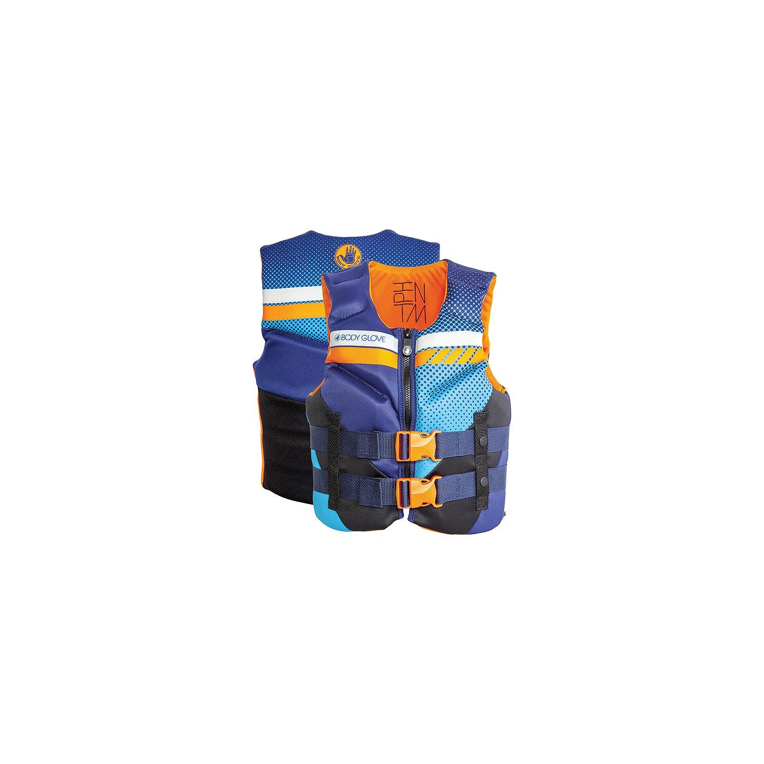 Body Glove 23224YBLUORG Youth Phantom Evoprene Vest, Blue/Orange