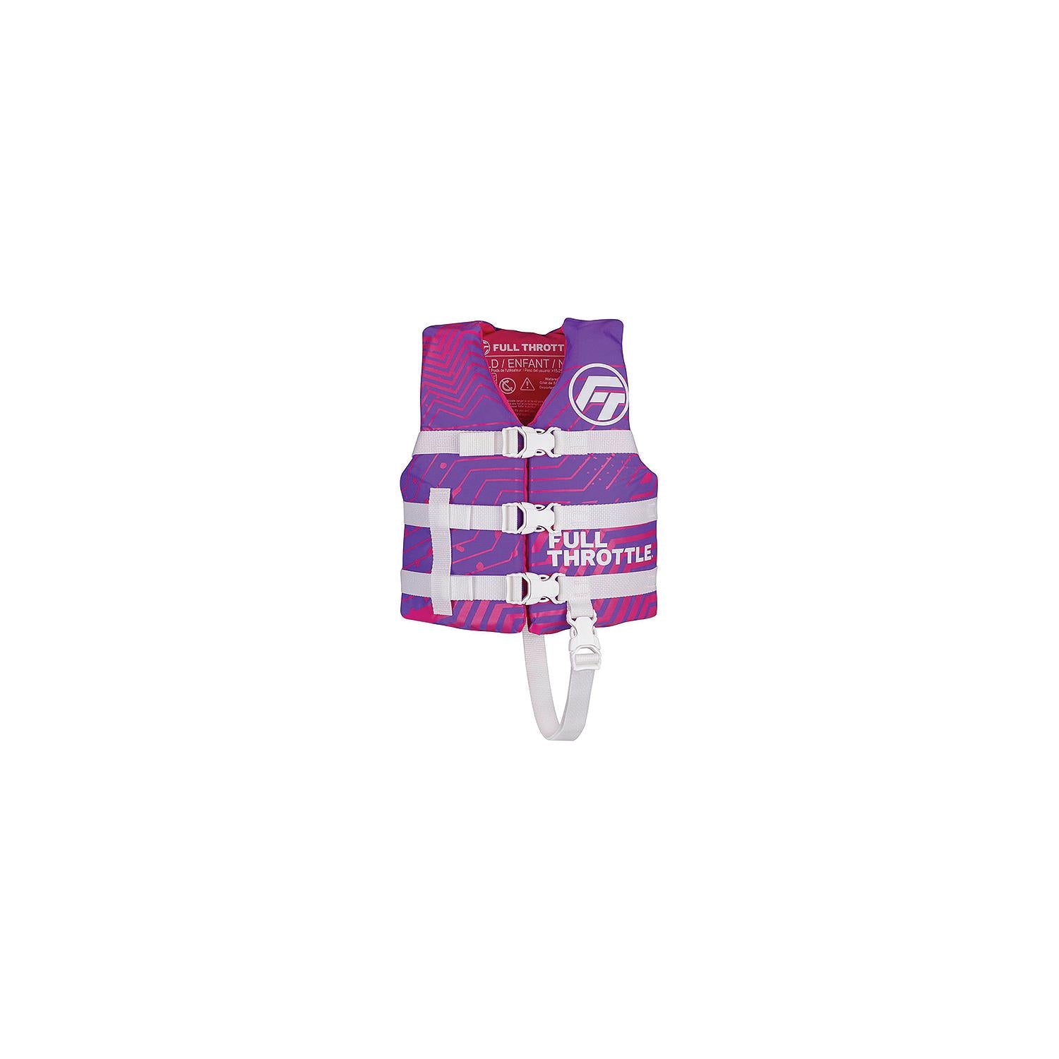 Full Throttle 11220060000122 Nylon Life Vest, Child, Purple