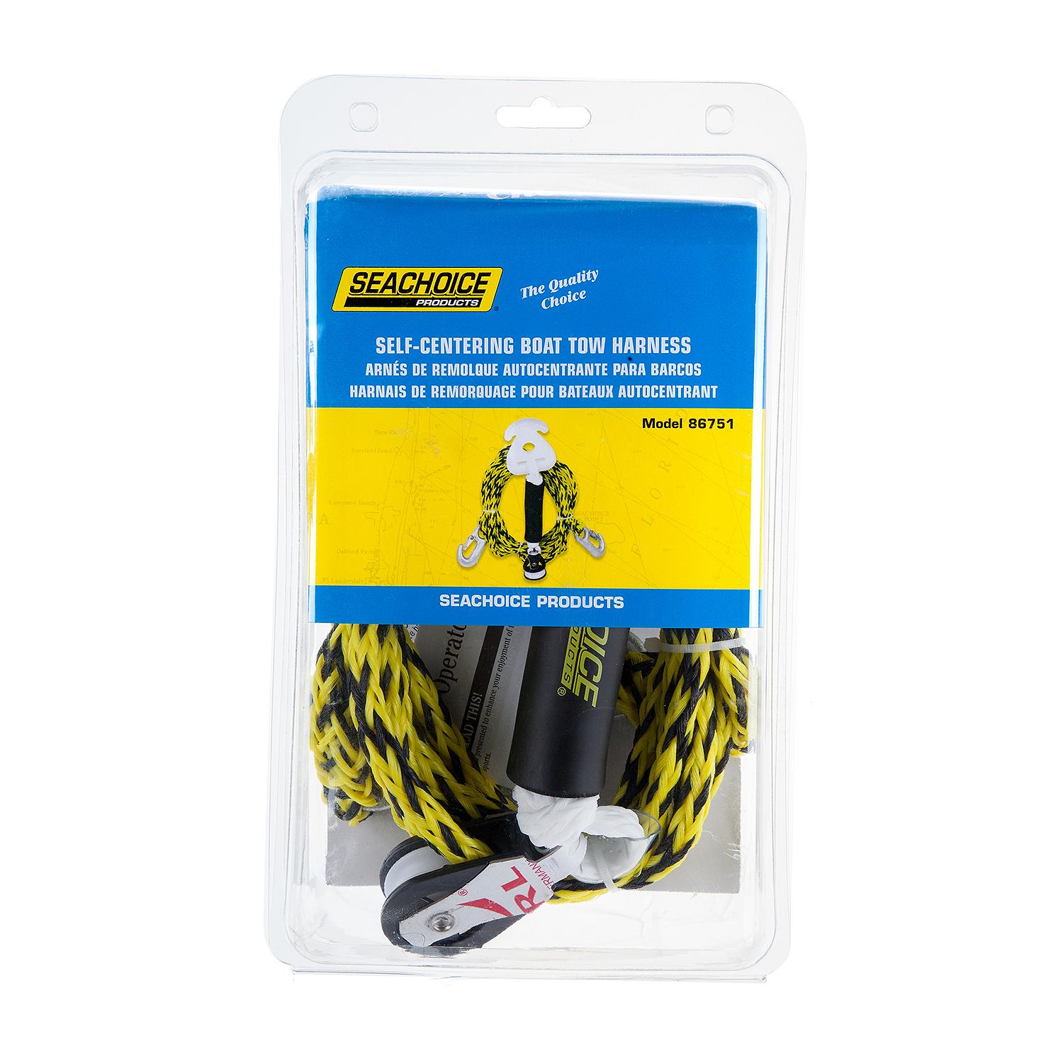 Seachoice 86751 Self-Centering Tow Harness, 12', Tows Up to a 2-Rider Tube