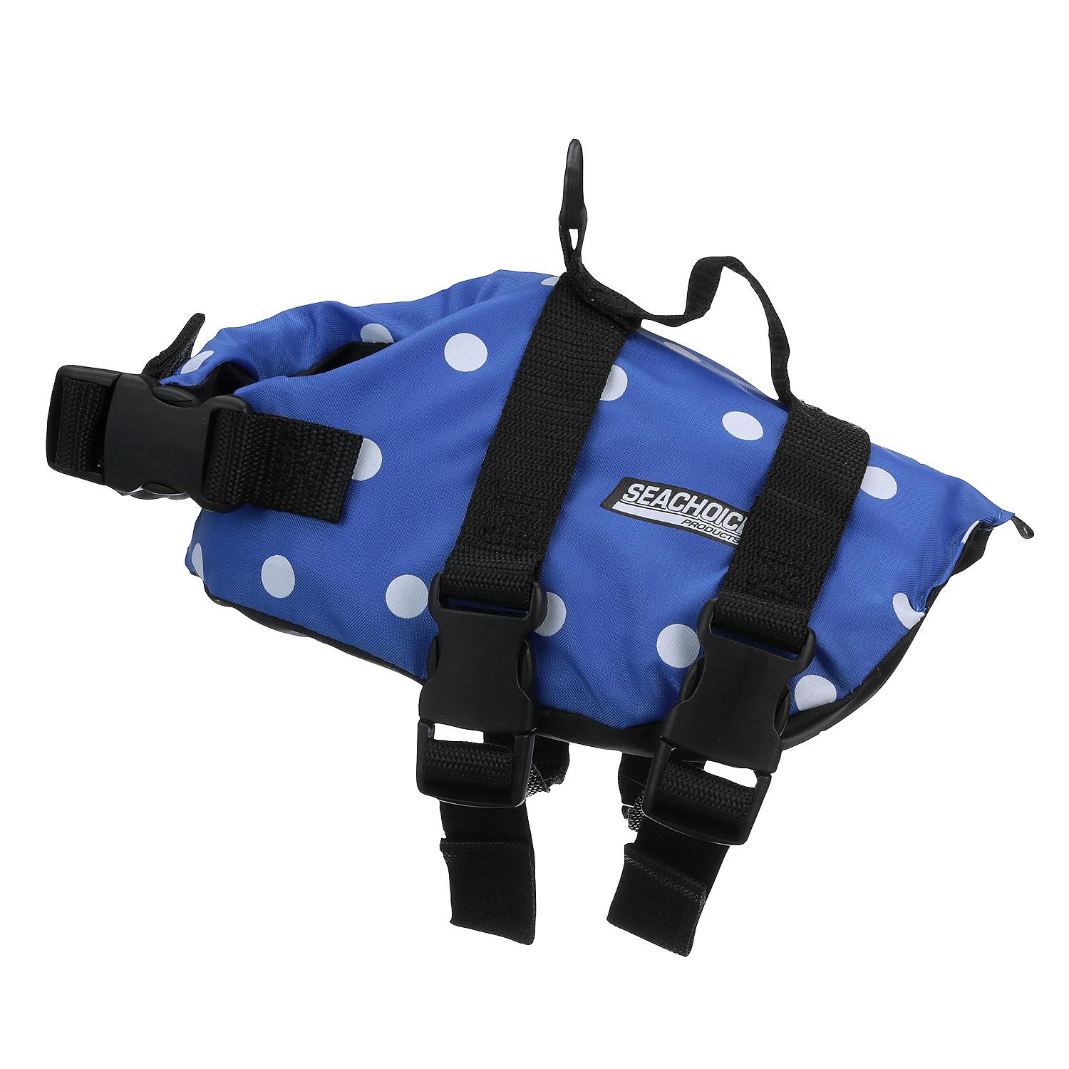 Seachoice 86260 Dog Life Vest - Blue Polka Dot, XXS