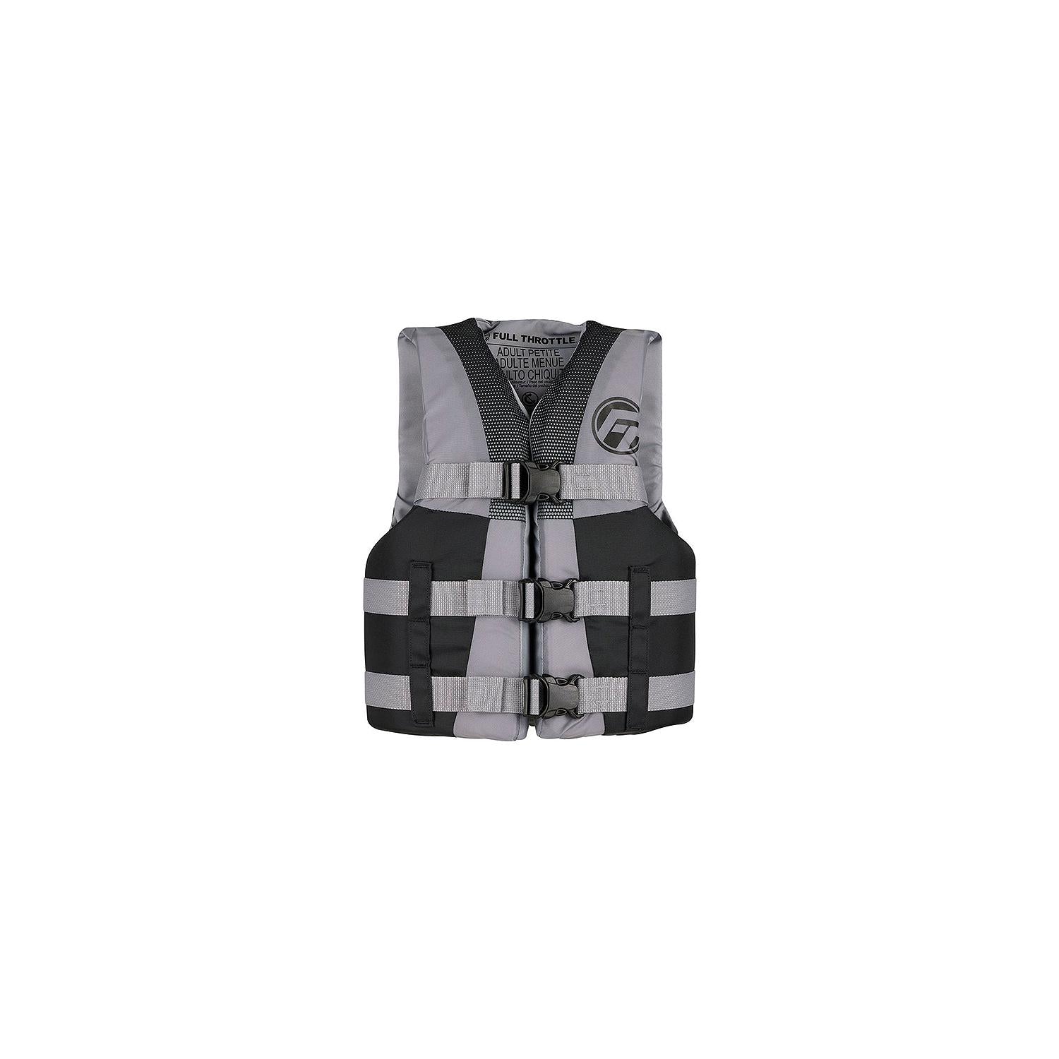 Full Throttle 11220070101022 Nylon Life Vest, Teen, Grey